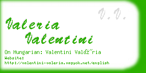 valeria valentini business card